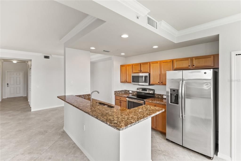 Granite Countertops and Stainless Steel Appliances