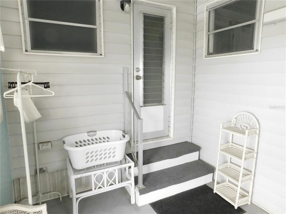 Inside Laundry Room entrance to home