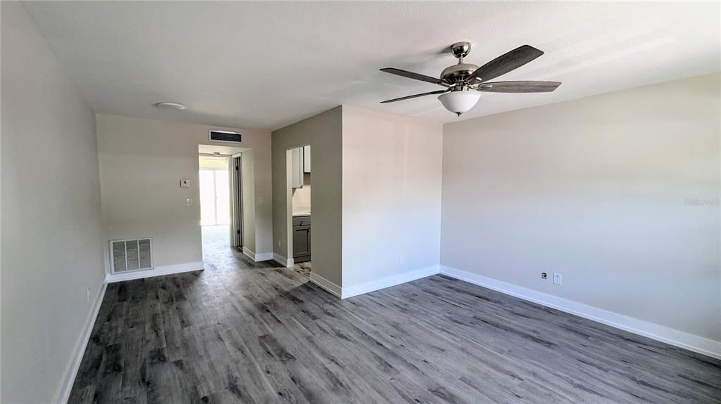 View from the front door of Living Room/Dining Room