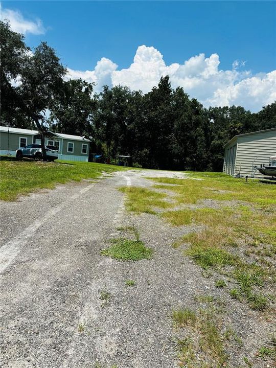 Road as you enter property