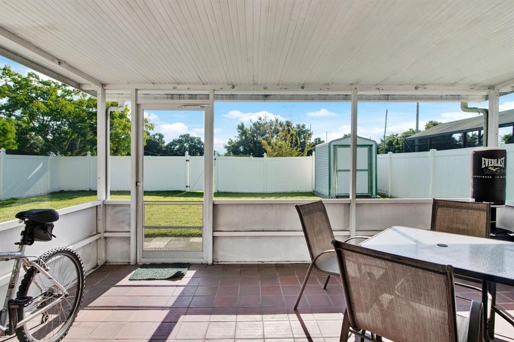 Screened in Back Porch