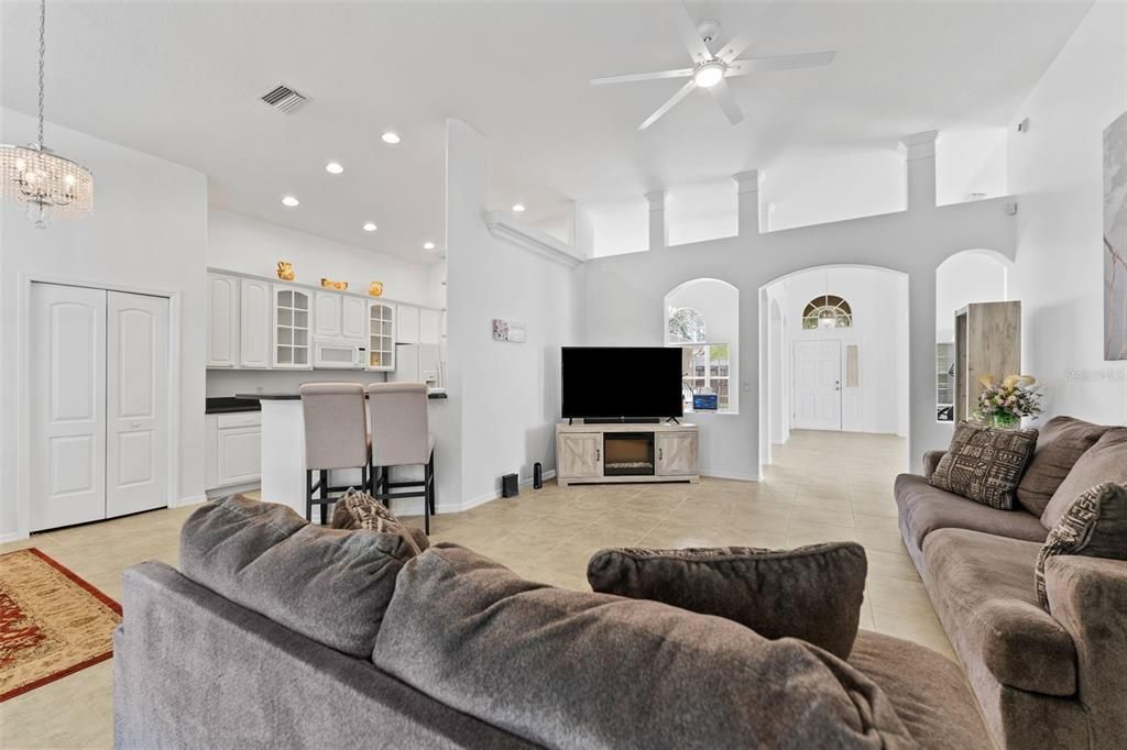 Oversized Family Room With Lots of Character