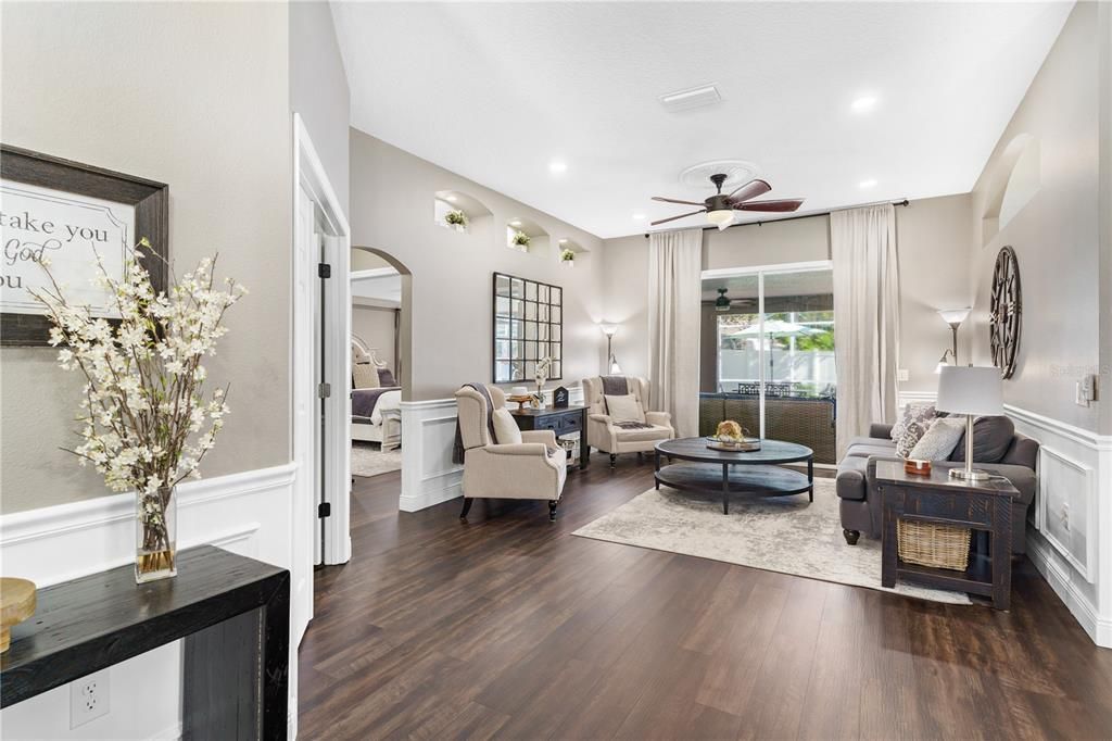 Foyer leading to Family Room