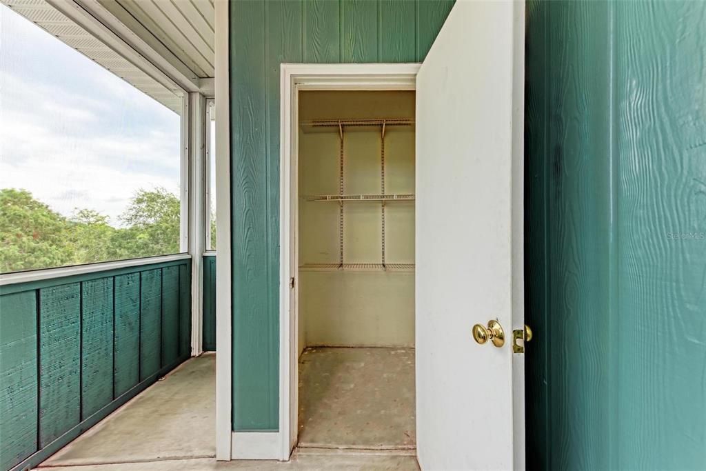 Screened Lanai with Storage Closet