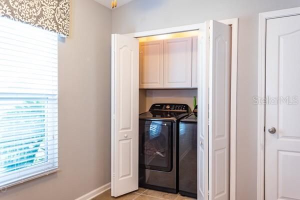 Laundry Area.& Garage Door.