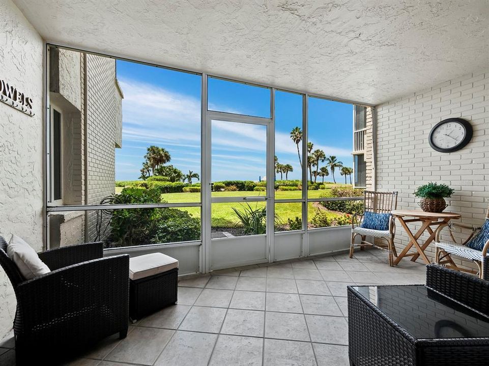 Step out to your screened in lanai through your storm rated sliding doors and enjoy that amazing view!