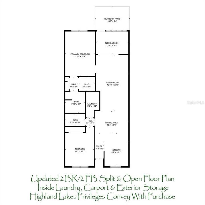 You'll love this split & open plan with over 1,300 sq ft of living space~