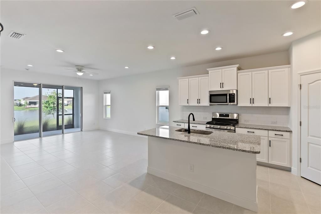 Kitchen and Living Room