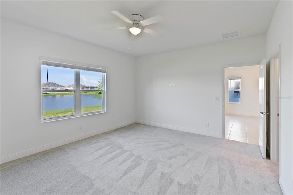 Master Bedroom with Pond View