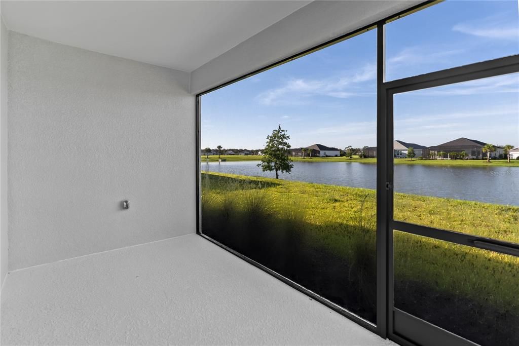 Screened Lanai with Pond View