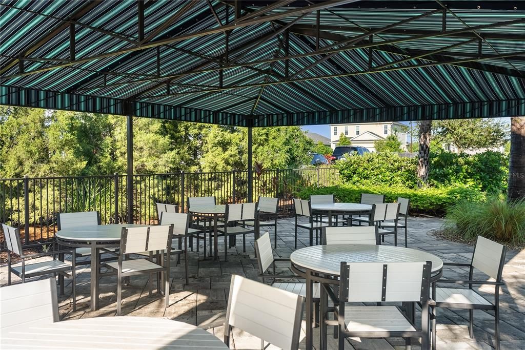 Poolside Covered Dining Area