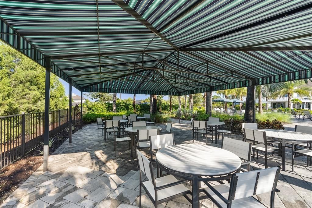 Poolside Covered Dining Area