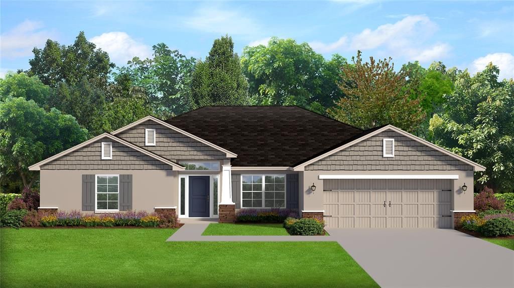 2117 Craftsman 3 car garage side entry lot 42D.  Rendering does not show side entry garage.