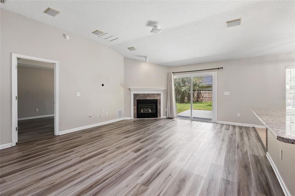 Living Room With Fireplace