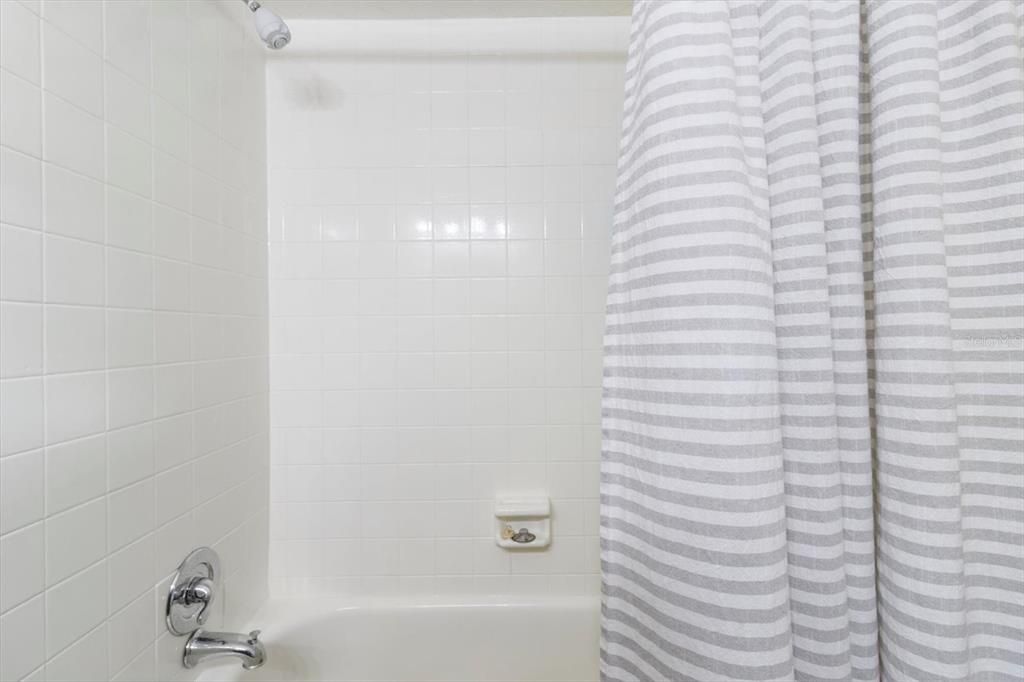 Bathroom 2...Shower/Tub Combo w/ Tile Surround