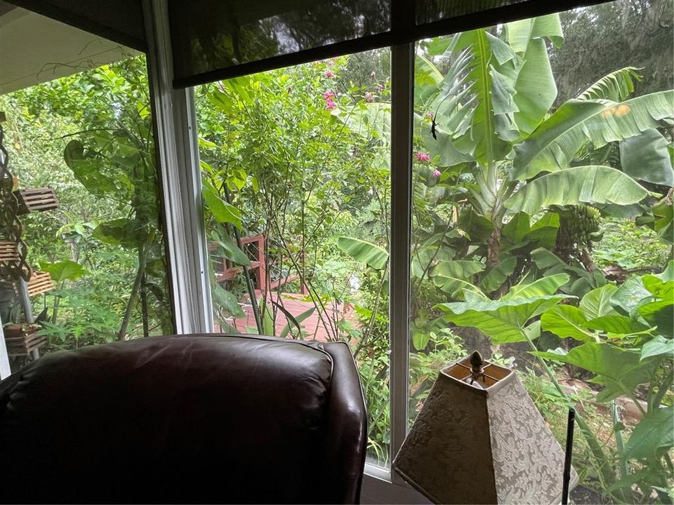 Sunroom View with Mini Split & Custom Shades