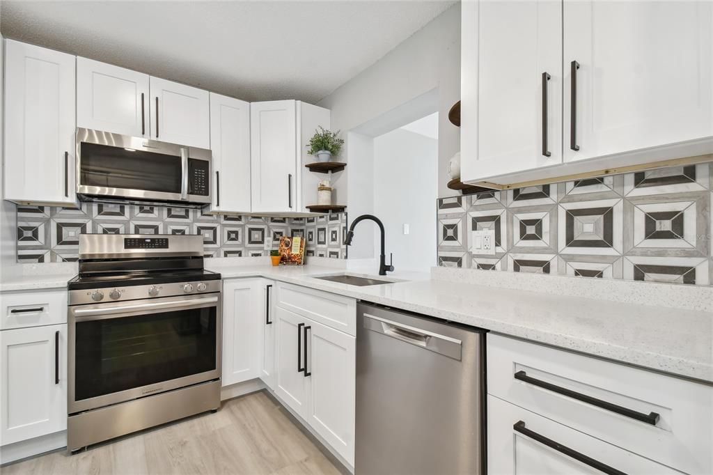 Brand new stainless steel appliances!