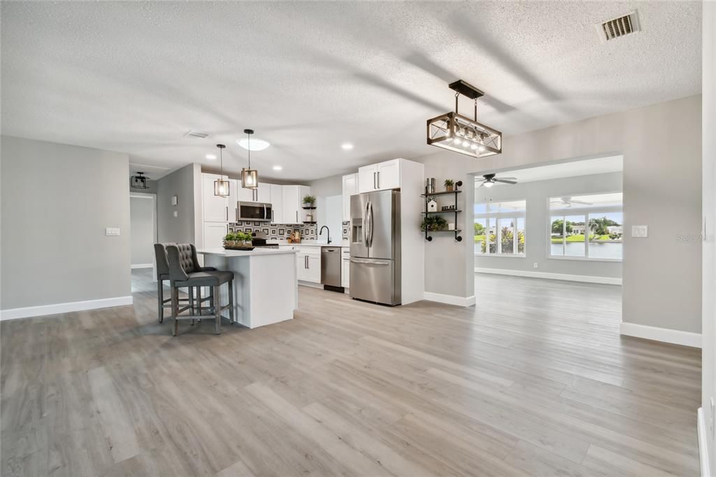 Dining Room/Kitchen area allow for lots of family interaction.