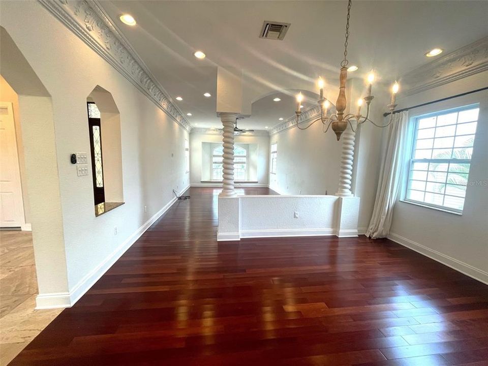 dining area and living room