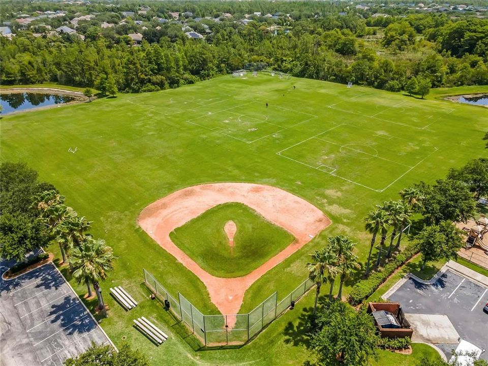 Soccer field and baseball fields