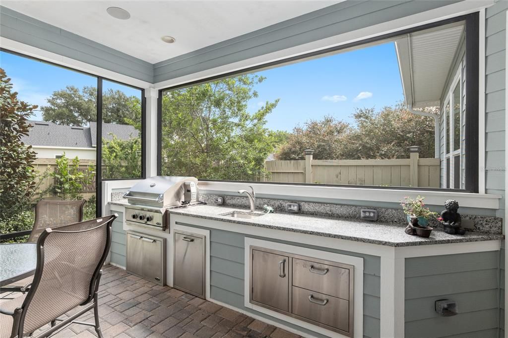 EXPANSIVE SUMMER KITCHEN AREA