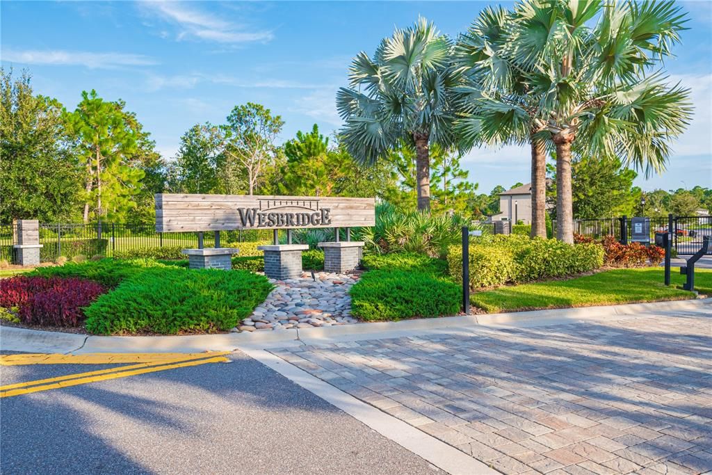 Gated Wesbridge entrance.