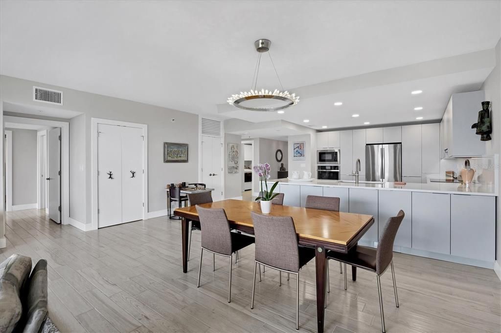 dining area with enertaining storage