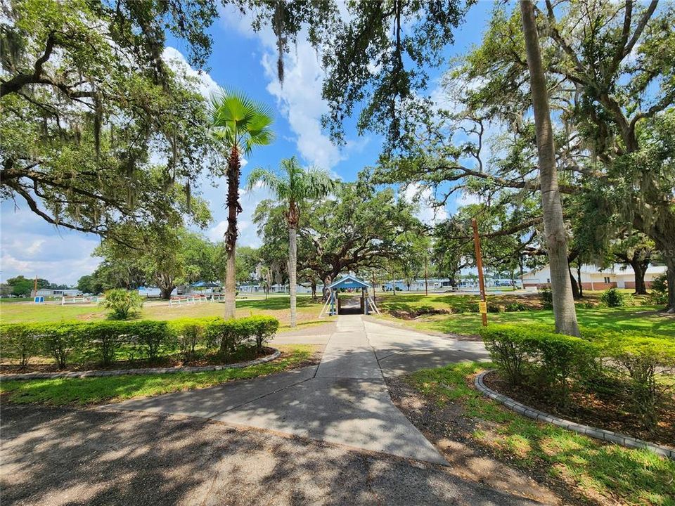 Memorial walkway & kissing bridge.