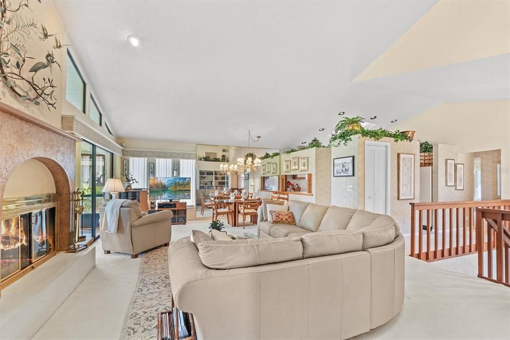 Living room with fireplace