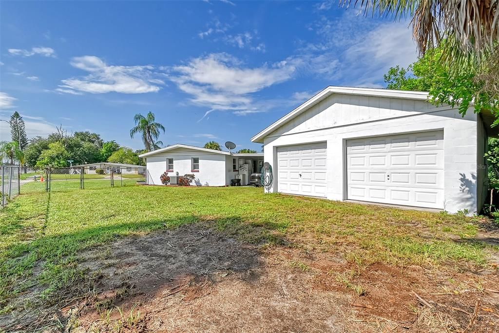 Detached two car garage