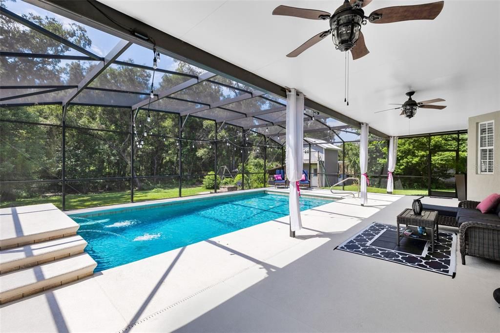 Custom Saltwater Pool & Massive Covered Patio