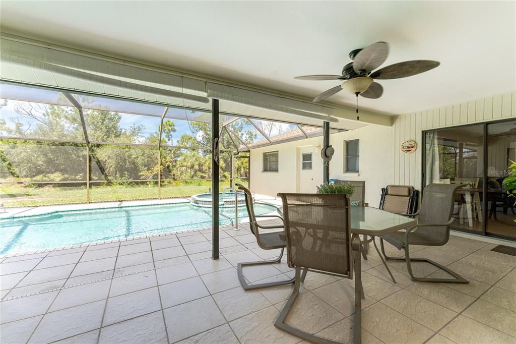 Extra large screened lanai has plenty of room for outdoor entertaining!