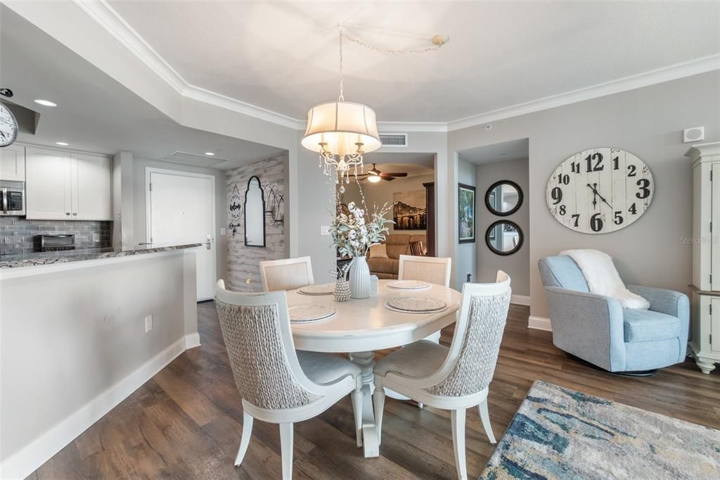 Crown Molding in Dining Room & Living Room