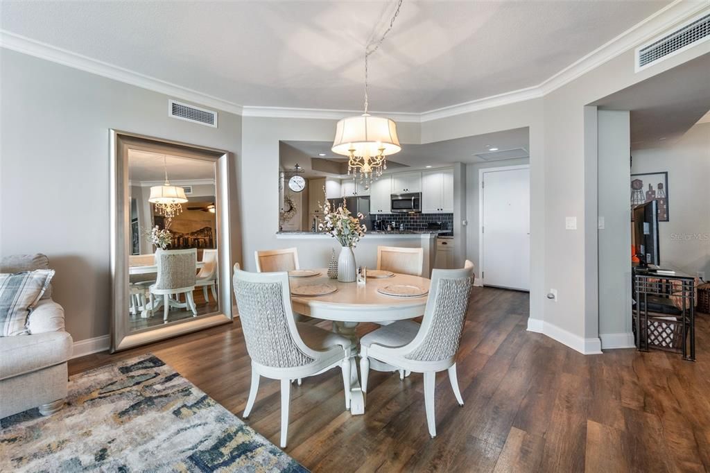 Dining Room Area w/Custom Chandelier