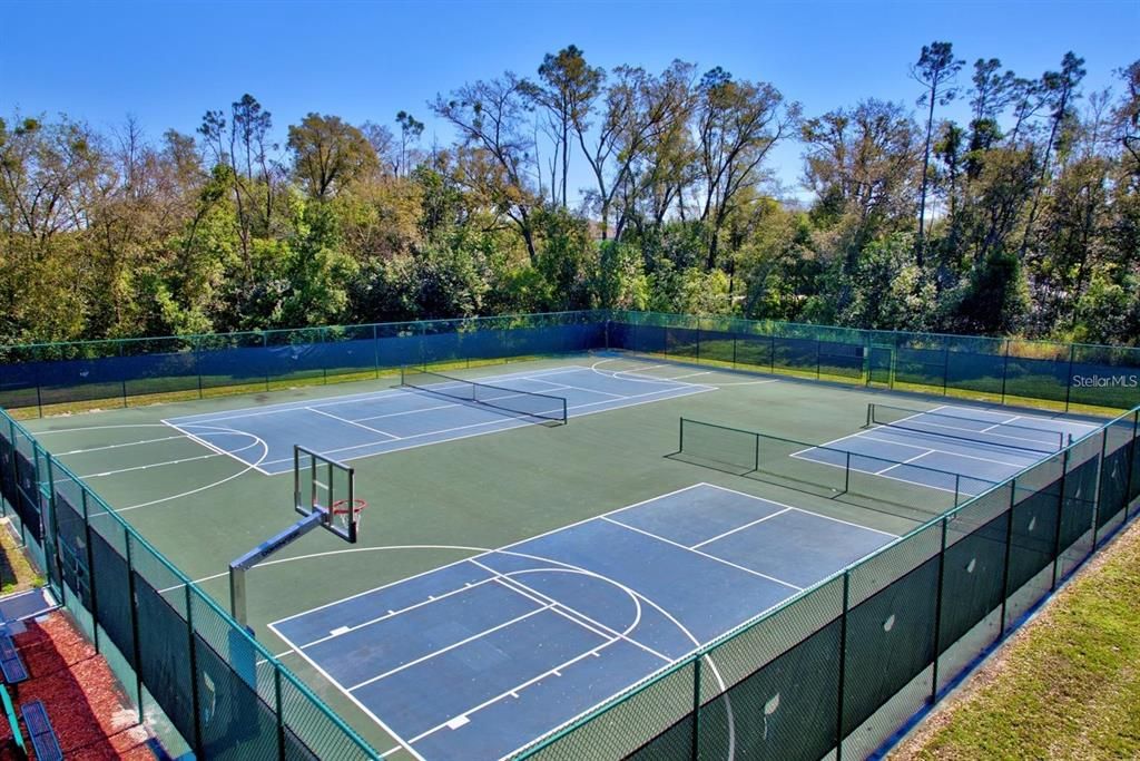 Tennis, pickleball & basketball courts