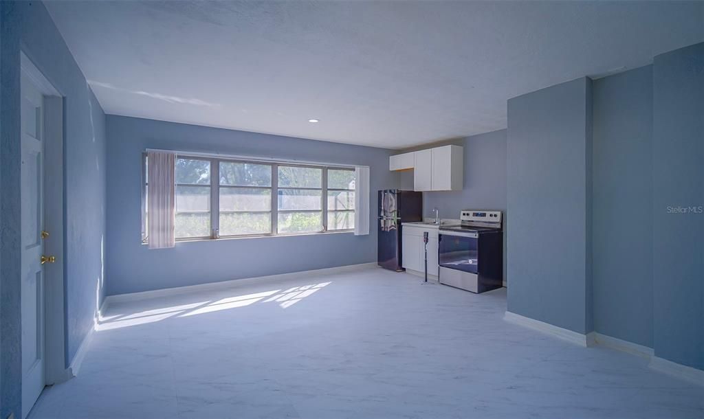 Unit 2 Kitchennette and living room area