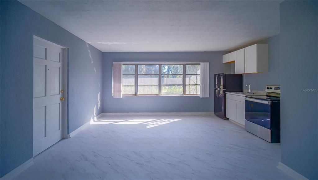 Unit 2 Kitchennette and living room area