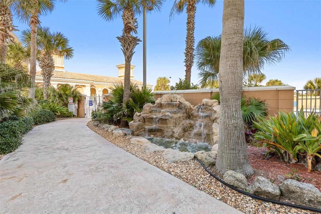 Waterfall Walkway to the Cabana Pool and Spa