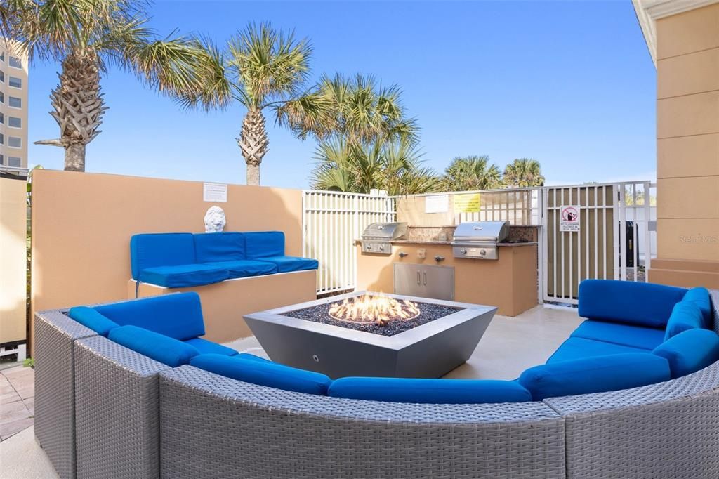 Fire pit and Gas Grills