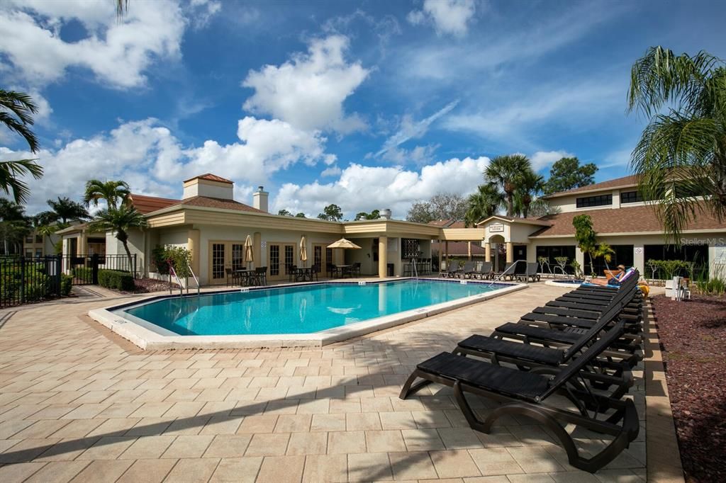 Community heated pool and spa