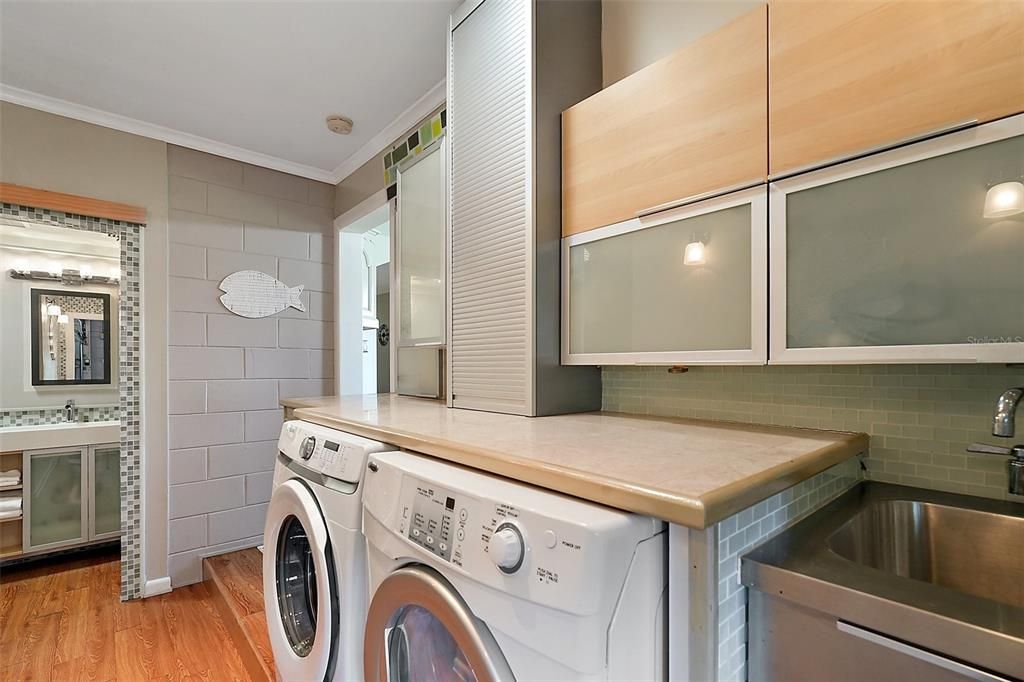 Laundry room also features a 3rd bathroom with a walk-in shower