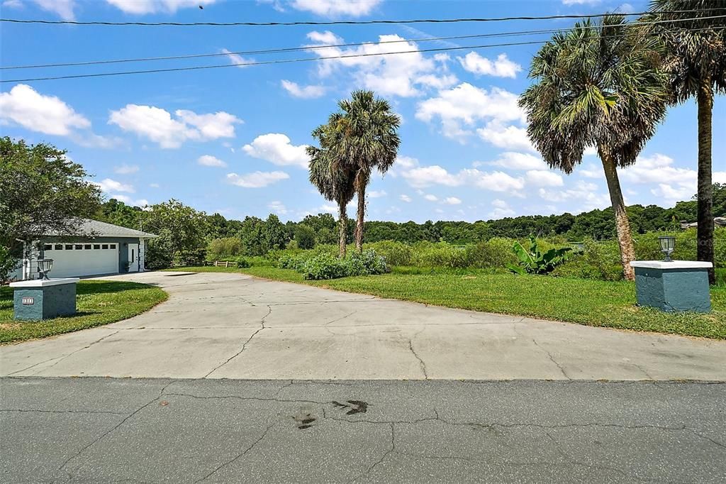 Oversized driveway