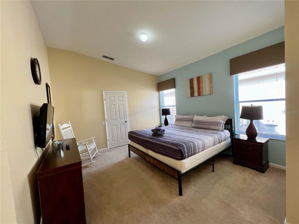 Master bedroom with large walk in closest