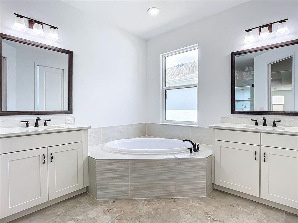 Primary Bathroom Vanity and Tub