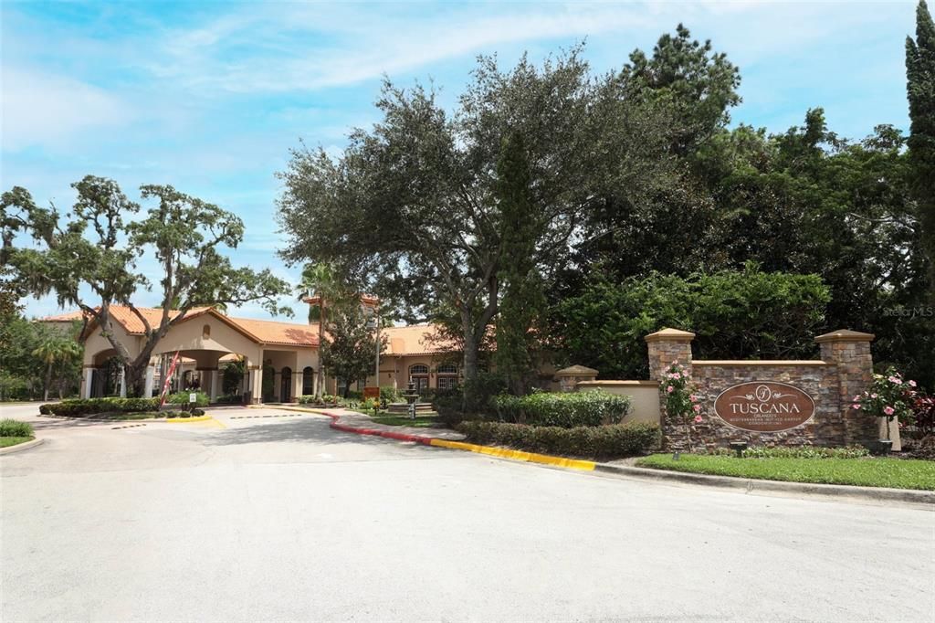 Entrance to Tuscana & clubhouse