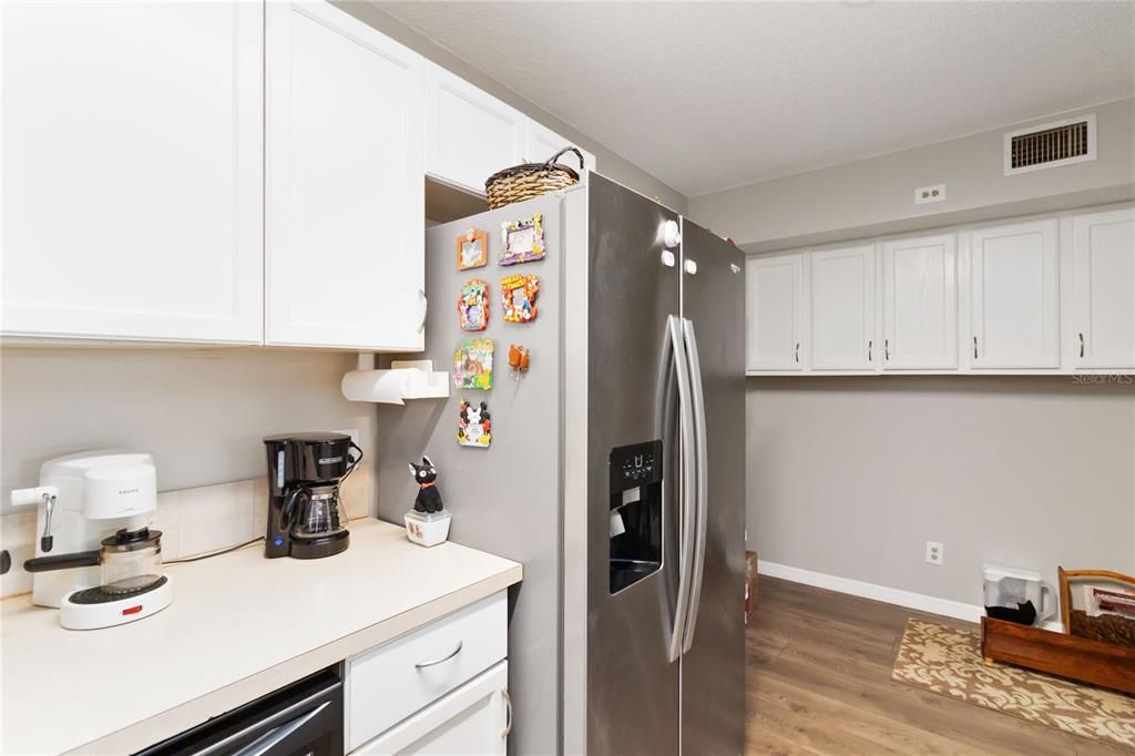 Kitchen with additional wall storage