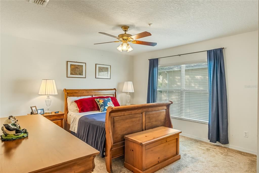 Primary bedroom with large window