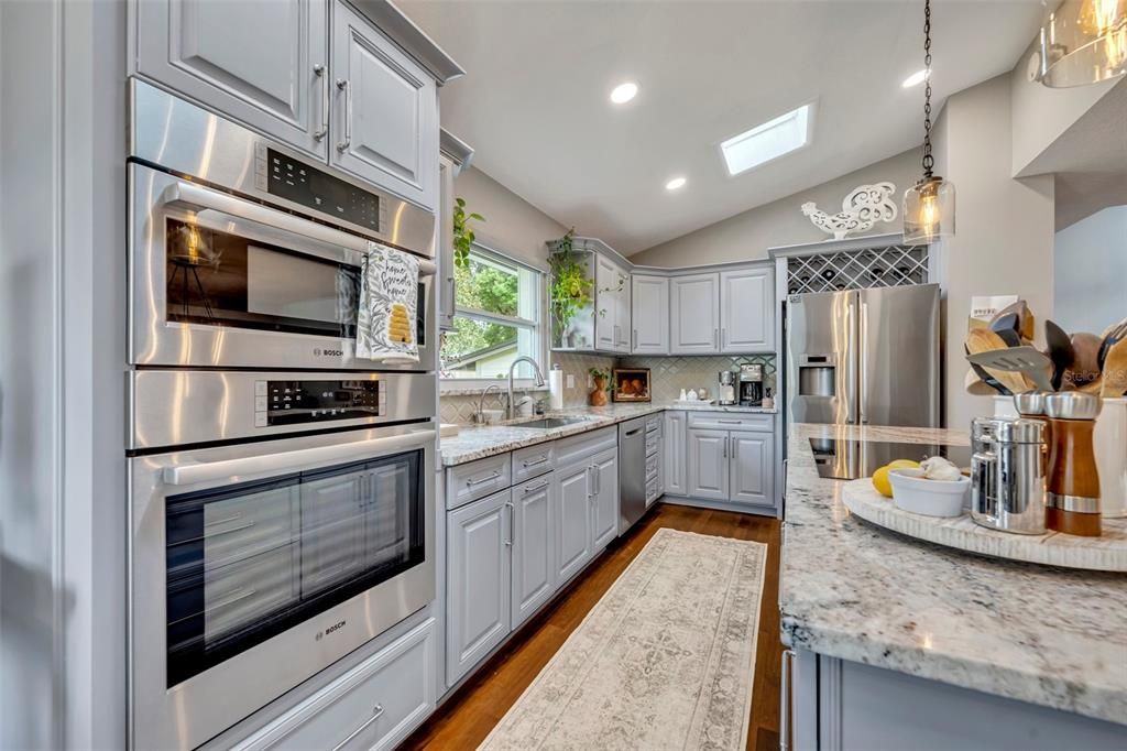 Showing off those high end appliances and granite counters