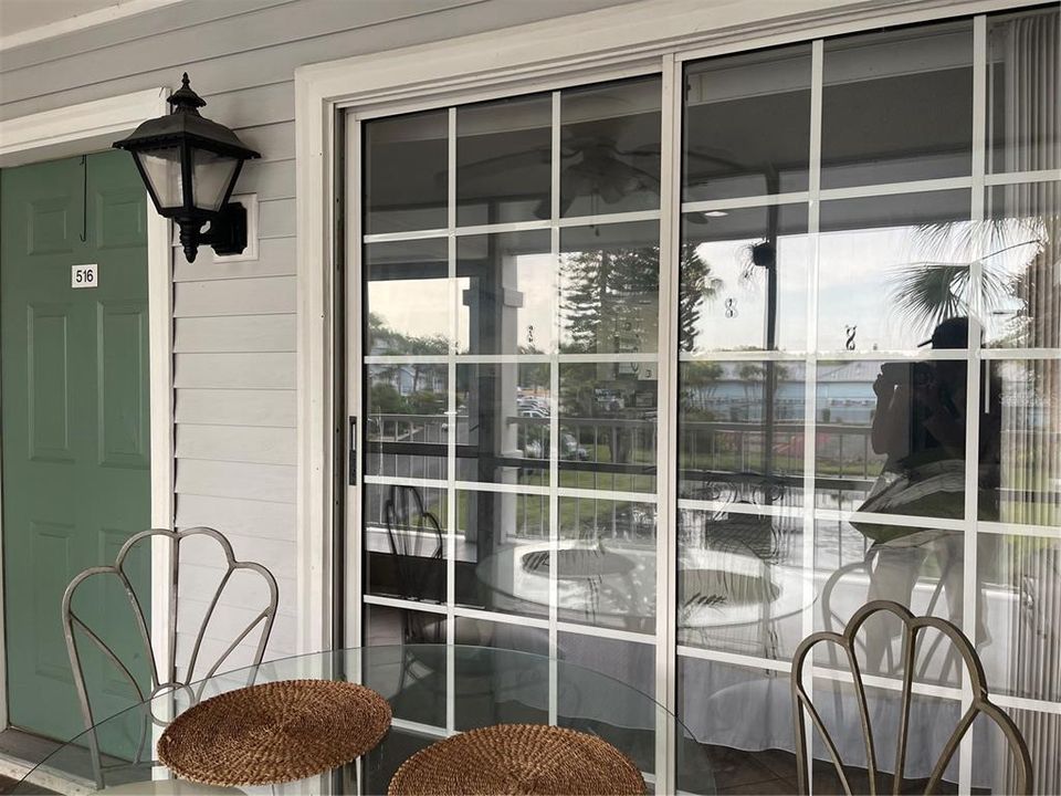 With the convenience of a screened porch residences can enjoy opening the sliding glass door to get a nice breeze in the spring and fall.