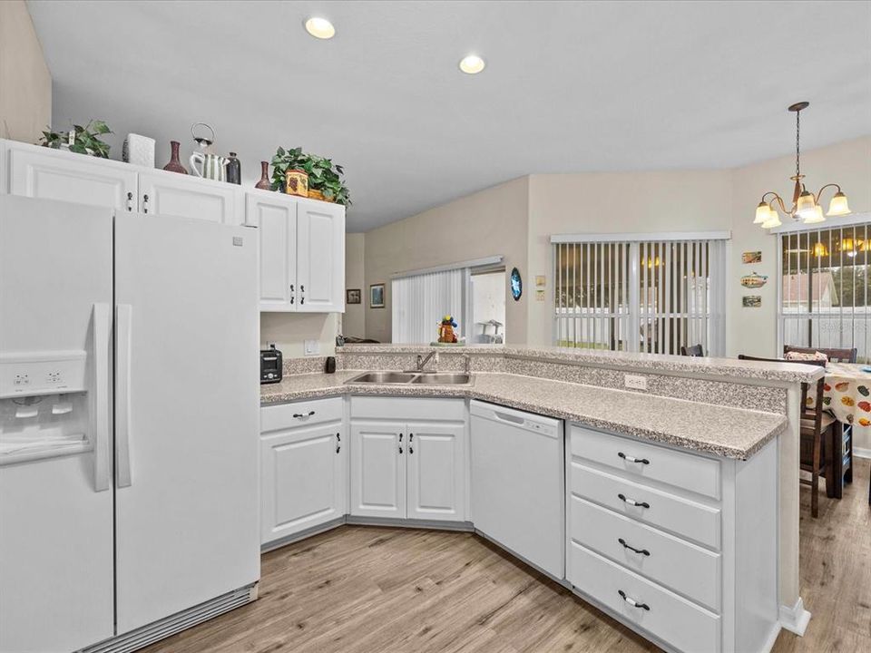 Enjoy cooking together as a family in this large kitchen with plenty of counter space.